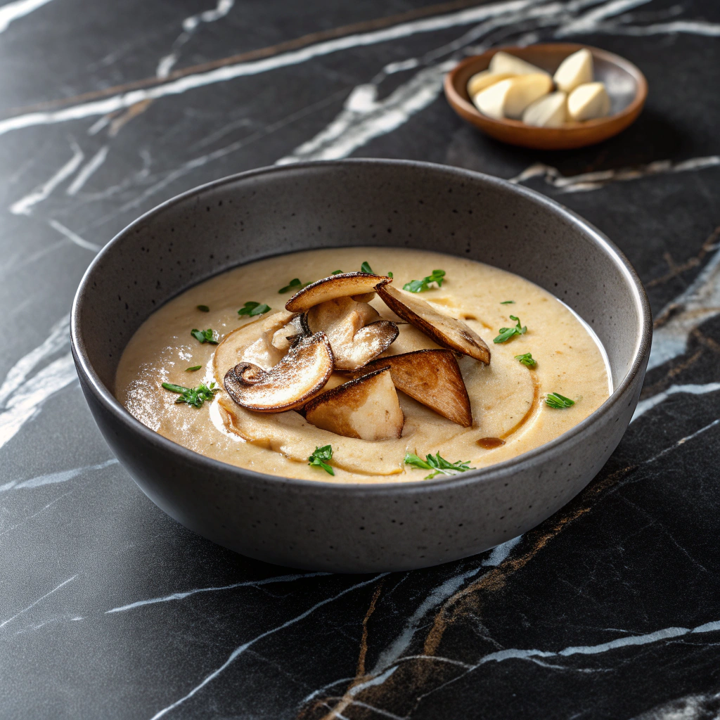 King Oyster Creamy Mushroom Soup