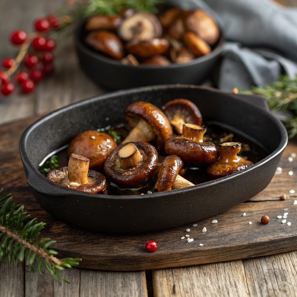 Roasted Shiitake with Balsamic Glaze