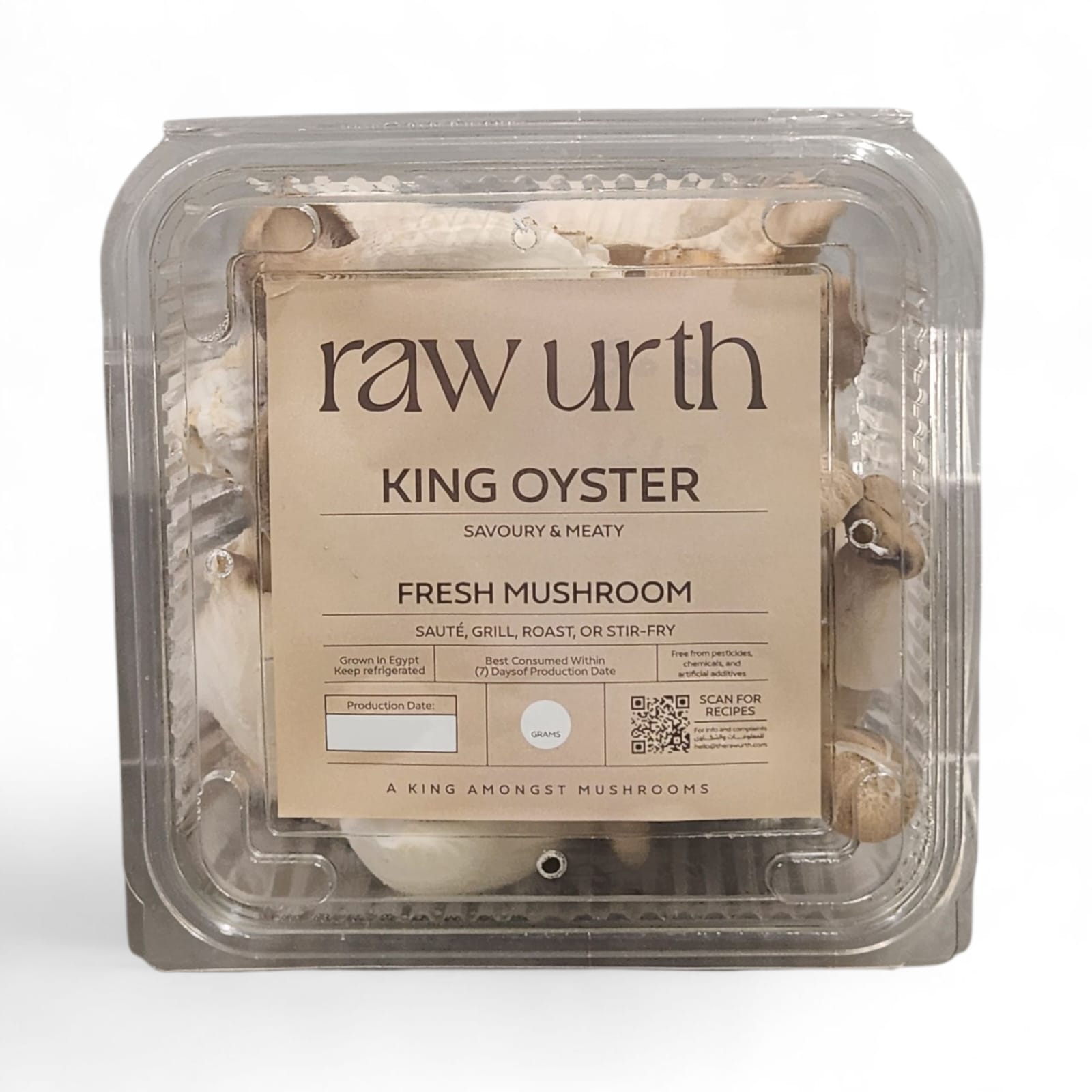 King Oyster Fresh Mushrooms pack, 500 grams, perfect for sautéing, grilling, or stir-frying.